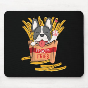 Pommes frites - Französische Bulldogge Fast Food F Mousepad