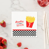 Pommes-Frites-Geburtstagsfeier Serviette (Beispiel)