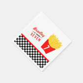 Pommes-Frites-Geburtstagsfeier Serviette (Ecke)