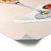 Pommes Frites im Martiniglas Poster (Ecke)