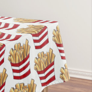 Pommes frites Kartoffeln Chips Feinschmecker Fast  Tischdecke