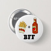 Pommes frites & Ketchup BESTE FREUNDIN Button (Vorne & Hinten)