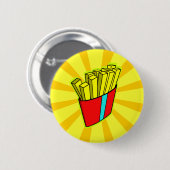 POMMES-FRITES Knopf Button (Vorne & Hinten)