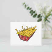 Pommes-frites-Korb Postkarte (Stehend Vorderseite)
