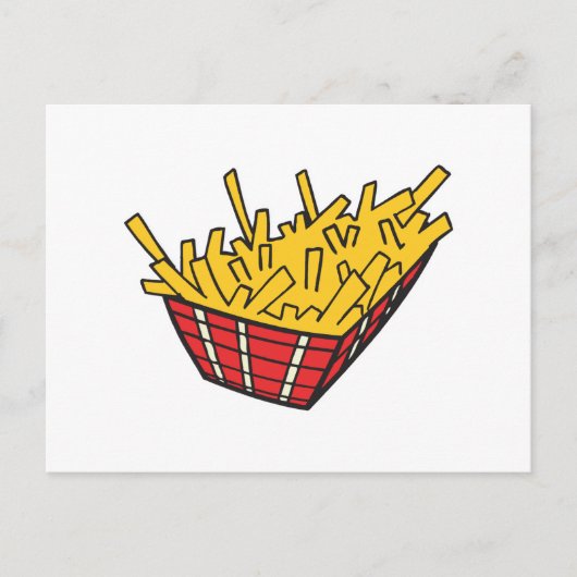 Pommes-frites-Korb Postkarte (Vorderseite)