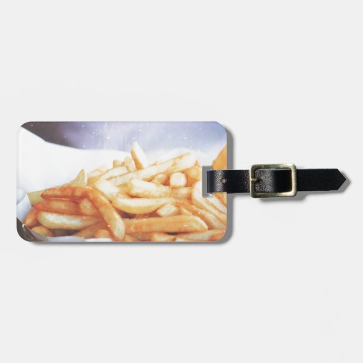 Pommes-Frites köstlich Gepäckanhänger (Vorderseite horizontal)