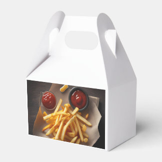Pommes frites mit leckeren Snacks Geschenkschachtel