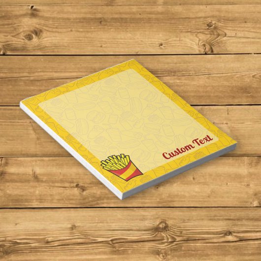 Pommes-Frites-Notizbuch Notizblock