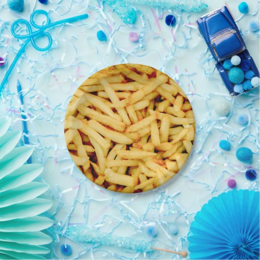 Pommes-Frites Pappteller (Party)