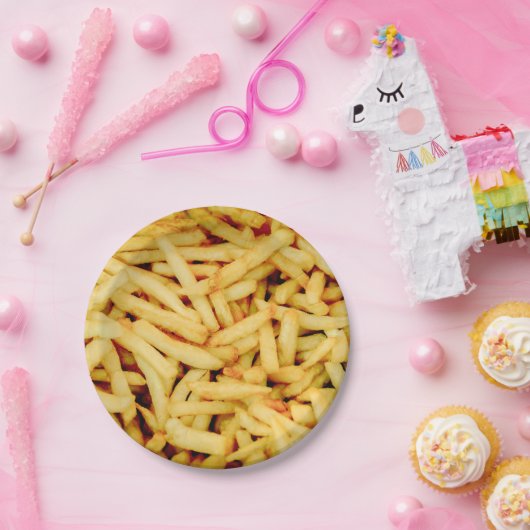 Pommes-Frites Pappteller (Party)