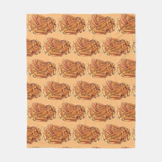 Pommes frites Pommes frites Pommes frites Pommes f Fleecedecke (Vorderseite)