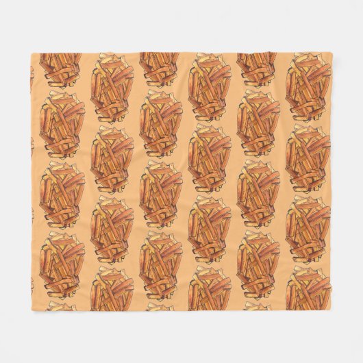 Pommes frites Pommes frites Pommes frites Pommes f Fleecedecke (Vorderseite (Horizontal))