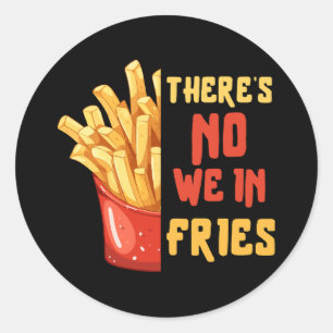Pommes frites runder aufkleber