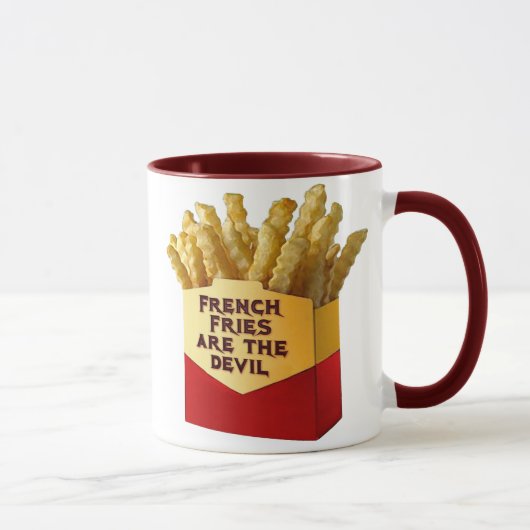 Pommes-Frites sind die Teufel-Tasse Tasse (Rechts)