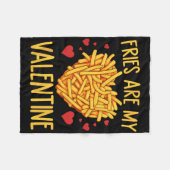 Pommes Frites sind mein Valentinstag Frittenschatz Fleecedecke (Vorderseite (Horizontal))