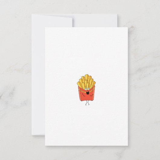 Pommes-Frites-Thema Dankeskarte (Vorderseite)