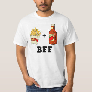 Pommes-Frites u. Ketschup BESTE FREUNDIN T-Shirt