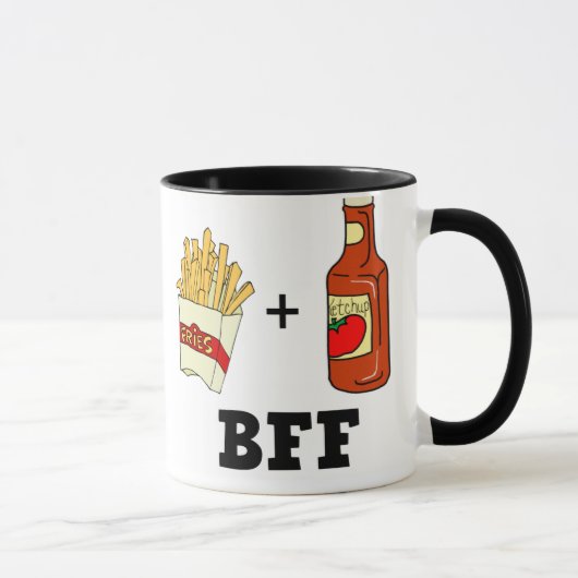 Pommes-Frites u. Ketschup BESTE FREUNDIN Tasse (Rechts)
