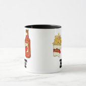 Pommes-Frites u. Ketschup BESTE FREUNDIN Tasse (Zentrum)