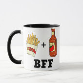 Pommes-Frites u. Ketschup BESTE FREUNDIN Tasse (Links)