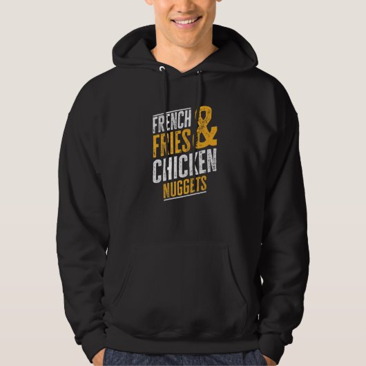 Pommes frites und Chicken Nuggets Hoodie (Vorderseite)