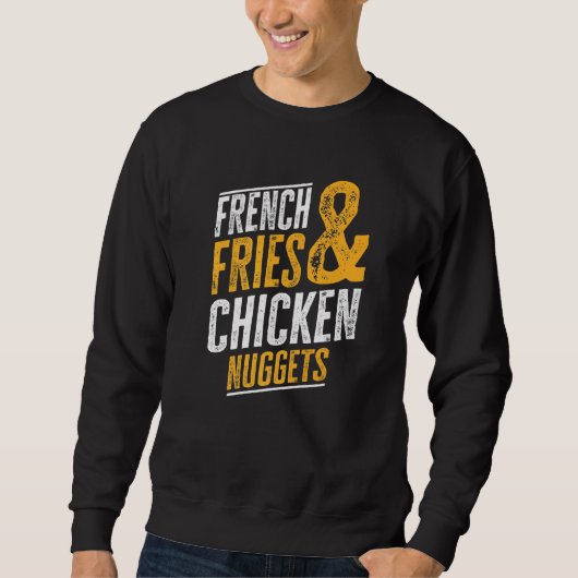 Pommes frites und Chicken Nuggets Sweatshirt (Vorderseite)