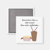 Pommes Frites und ein Milchshake Magnet (Vorderseite/Rückseite)