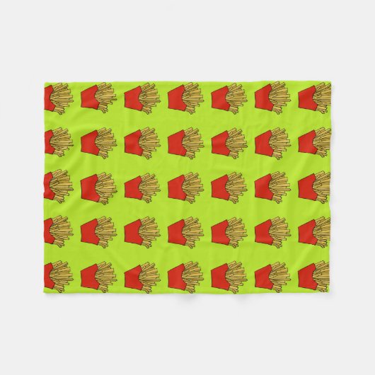 Pommes frites Vlies-Decke Fleecedecke (Vorderseite (Horizontal))