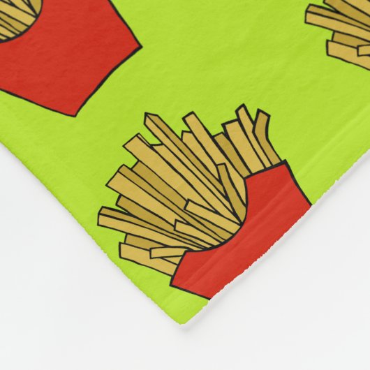 Pommes frites Vlies-Decke Fleecedecke (Ecke)