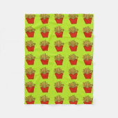 Pommes frites Vlies-Decke Fleecedecke (Vorderseite)