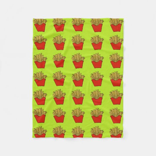 Pommes frites Vlies-Decke Fleecedecke (Vorderseite)