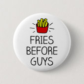 Pommes frites vor Typ mit besonders charmanter Dar Button (Vorderseite)