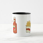 Pommes-FritesLiebe-Ketschup Tasse (Zentrum)