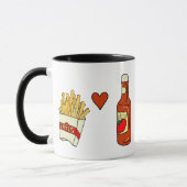 Pommes-FritesLiebe-Ketschup Tasse (Links)