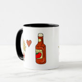 Pommes-FritesLiebe-Ketschup Tasse (Vorderseite Links)