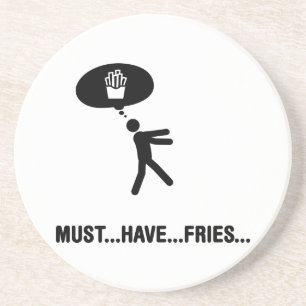 Pommes-Fritesliebhaber Sandstein Untersetzer