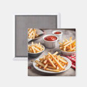 Pommes & Ketchup Magnet (Vorderseite/Rückseite)
