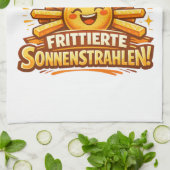 Pommes sind frittierte Sonnenstrahlen -  Geschirrtuch (Gefaltet)