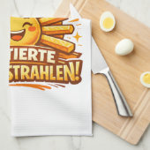 Pommes sind frittierte Sonnenstrahlen -  Geschirrtuch (Viertel Falte)