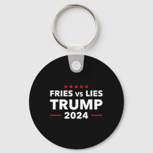 Pommes Vs Lügen Trump 2024 Französische Fritten Tr Schlüsselanhänger