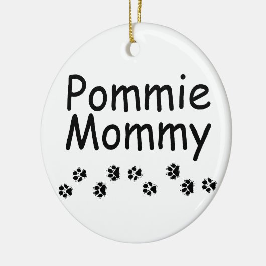 Pommie Mama-Verzierung Keramikornament (Links)