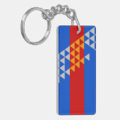 Pomo Indian Flag ethnic Symbol American Native Usa Schlüsselanhänger (Vorderseite links)