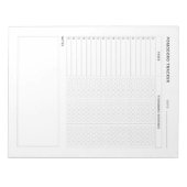 Pomodoro Studie Habit Tracker Notizblock (Vorderseite)