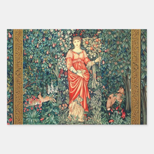 POMONA HOLT OBST IN GRIECHENLAND, WALDTIEREN GESCHENKPAPIER SET (Vorderseite)