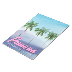 Pomona, Kalifornien USA Reiseplakat Notizblock