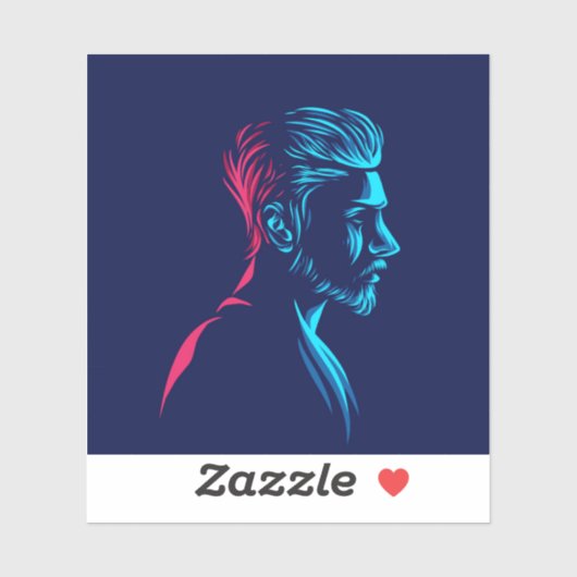 Pompadour-Haarstil Aufkleber (Blatt)