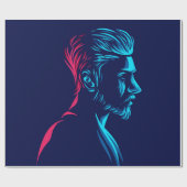 Pompadour-Haarstil Geschenkpapier (Flach)