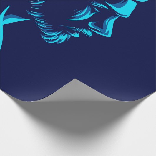 Pompadour-Haarstil Geschenkpapier (Ecke)