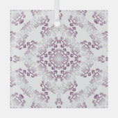 Pompadour Lila Geblüht Glasdekoration Ornament Aus Glas (Vorderseite)