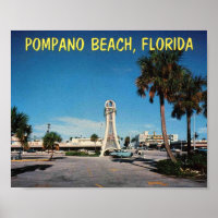 Pompano Beach FL, Ocean Esplanade, Vintag